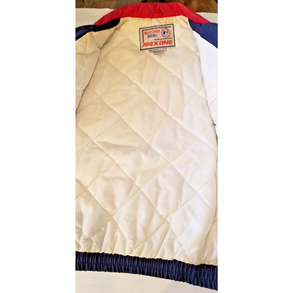 Vintage 80's Atlanta Braves Bomber Jacket National League Size L Apex One - Picture 5 of 15